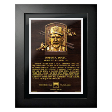 Robin Yount Baseball Hall of Fame 18 x 14 Framed Plaque Art