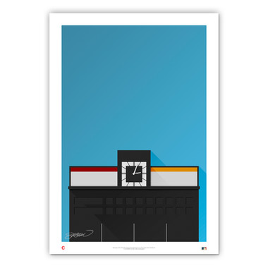 Crosley Field Minimalist Ballpark Collection 14 x 20 Fine Art Print by artist S. Preston