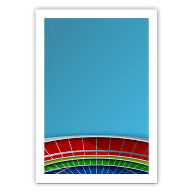 Riverfront Stadium Minimalist Ballpark Collection 14 x 20 Fine Art Print by artist S. Preston