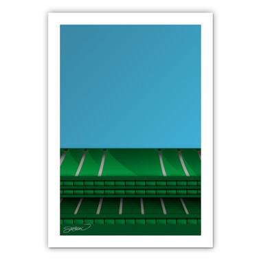 Oakland Coliseum Minimalist Ballpark Collection 14 x 20 Fine Art Print by artist S. Preston