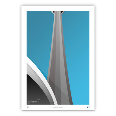 Rogers Centre Minimalist Ballpark Collection 14 x 20 Fine Art Print by artist S. Preston