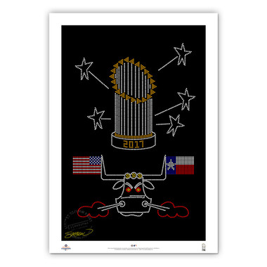 Houston Astros 2017 Minimalist World Series Collection 14 x 20 Fine Art Print by artist S. Preston - Ltd Ed of 350