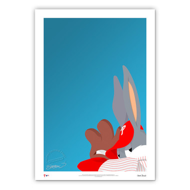 Philadelphia Phillies Baseball Bugs Minimalist Looney Tunes Collection 14 x 20 Fine Art Print by artist S. Preston - Ltd Ed of 100