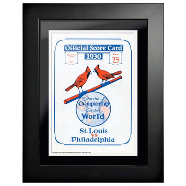 1930 World Series Program Cover 18 x 14 Framed Print