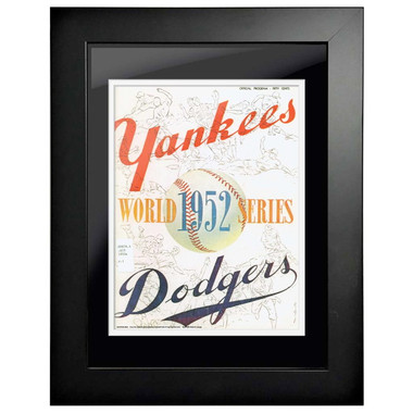 1952 World Series Program Cover 18 x 14 Framed Print