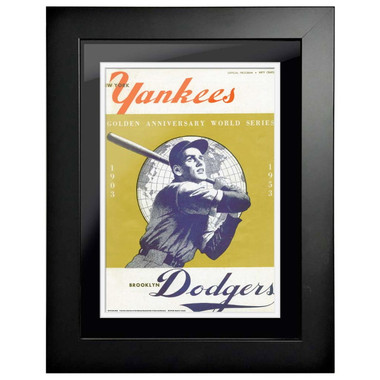 1953 World Series Program Cover 18 x 14 Framed Print