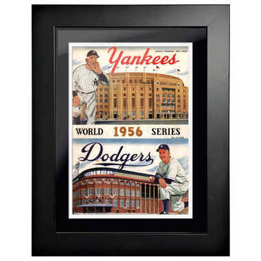 1956 World Series Program Cover 18 x 14 Framed Print
