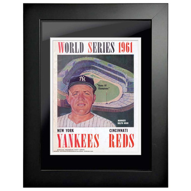 1961 World Series Program Cover 18 x 14 Framed Print