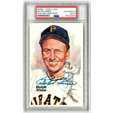 Ralph Kiner Autographed Perez-Steele HOF Series Postcard #151 (PSA-25)