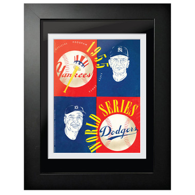 1955 World Series Program Cover 18 x 14 Framed Print