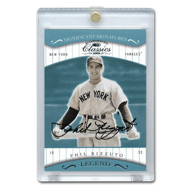 Phil Rizzuto Autographed Card 2001 Donruss Classics # 200