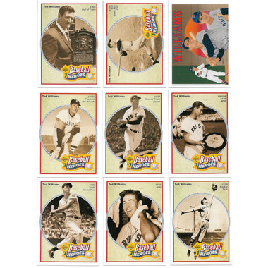 Ted Williams 1992 Upper Deck Heroes 9 Card Baseball Set