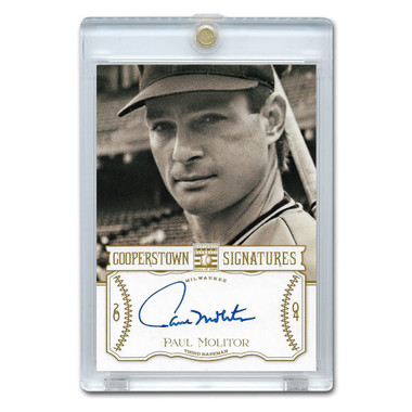 Paul Molitor Autographed Card 2013 Panini Cooperstown Signatures Ltd Ed of 490