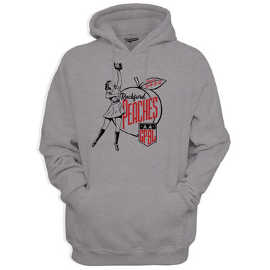 Unisex Teambrown Rockford Peaches Gray Diamond Hooded Sweatshirt