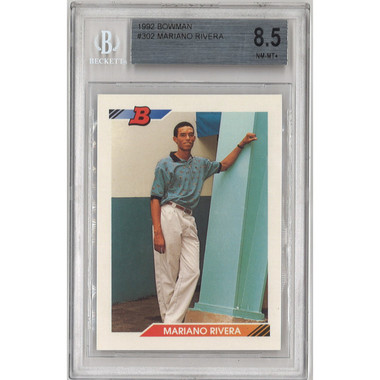 Mariano Rivera New York Yankees 1992 Bowman  # 302 Rookie Card BGS 8.5