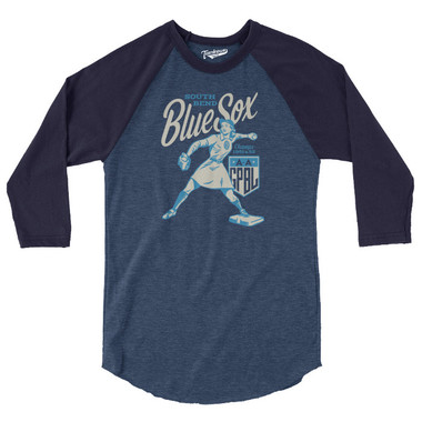 Unisex Teambrown South Bend Blue Sox AAGPBL Longsleeve Baseball Shirt