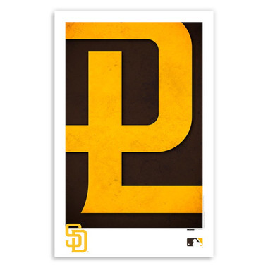 San Diego Padres Minimalist Team Logo Collection 11 x 17 Fine Art Print by artist S. Prestons