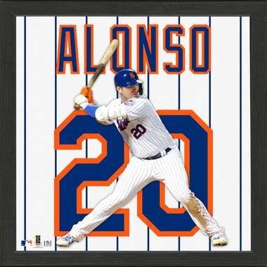 Highland Mint Pete Alonso New York Mets 13 x 13 Impact Jersey Framed Photo