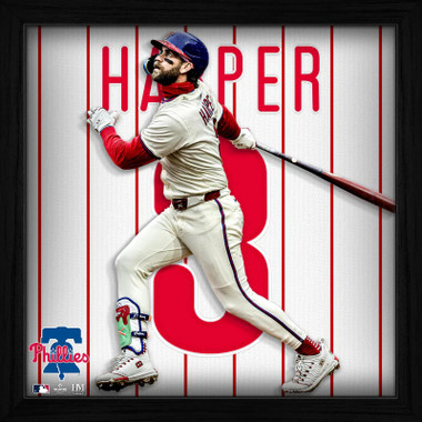 Highland Mint Bryce Harper Philadelphia Phillies 13 x 13 Impact Jersey Framed Print