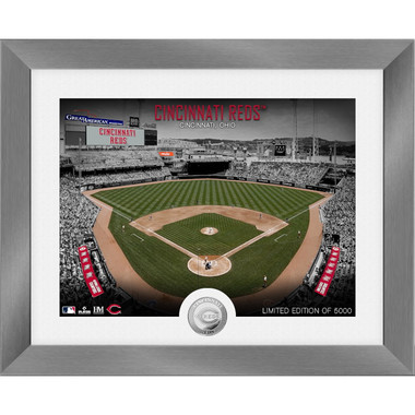 Highland Mint Cincinnati Reds Art Deco Stadiums Silver Coin 13 x 16 Photo Mint