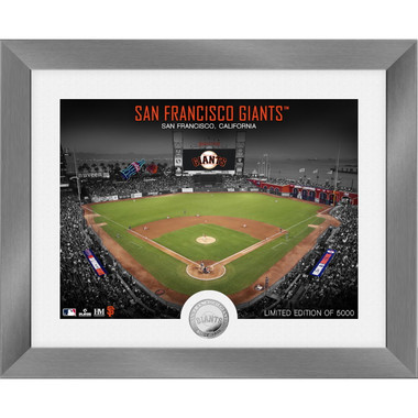 Highland Mint San Francisco Giants Art Deco Stadiums Silver Coin 13 x 16 Photo Mint