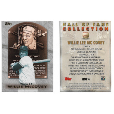 Willie McCovey 1999 Topps Hall of Fame Collection Card # HOF4