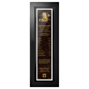 Babe Ruth Baseball Hall of Fame Plaque Postcard