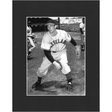 Matted 8x10 Photo- Bob Feller Pitching