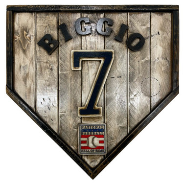 Craig Biggio Hall of Fame Vintage Distressed Wood 18.5 Inch Legacy Home Plate Ltd Ed of 250