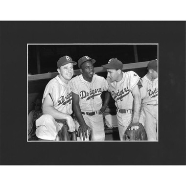 Jackie Robinson 1955 Brooklyn Dodgers 3rd Base 11 x 14 Colorized Print