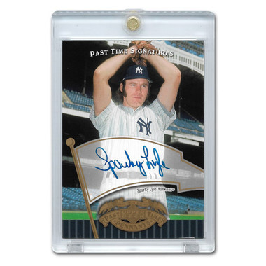 Sparky Lyle Autographed Card 2005 Upper Deck Past Time Pennants # SL