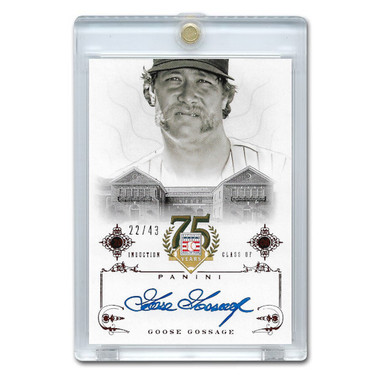 Goose Gossage Autographed Card 2014 Panini Cooperstown HOF 75th Anniversary Red # 83 Ltd Ed of 43