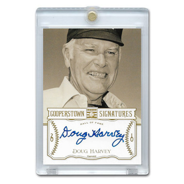 Doug Harvey Autographed Card 2013 Panini Cooperstown Signatures Ltd Ed of 510