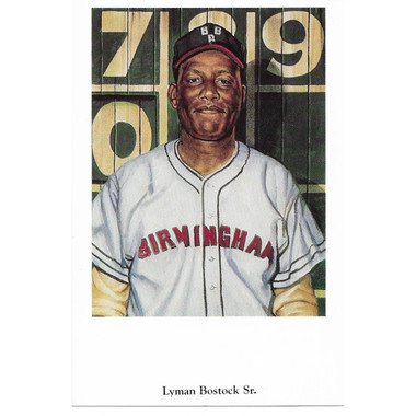 Lyman Bostock Sr. 1991 Ron Lewis Negro Leagues Fine Art Postcard # 4
