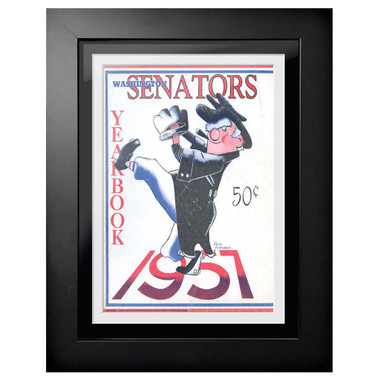 Washington Senators 1957 Yearbook Cover 18 x 14 Framed Print
