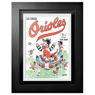 Baltimore Orioles 1960 Yearbook Cover 18 x 14 Framed Print