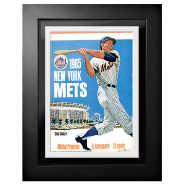 New York Mets 1965 Scorecard Cover 18 x 14 Framed Print