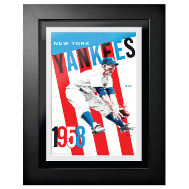 New York Yankees 1958 Scorecard Cover 18 x 14 Framed Print