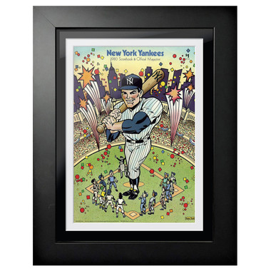 New York Yankees 1980 Scorecard Cover 18 x 14 Framed Print