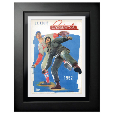 St. Louis Cardinals 1952 Army Scorecard Cover 18 x 14 Framed Print