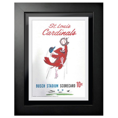St. Louis Cardinals 1962 Scorecard Cover 18 x 14 Framed Print