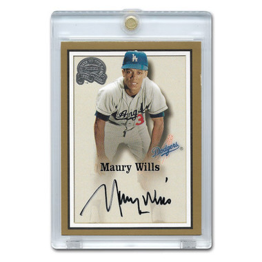 Maury Wills Autographed Card 2000 Fleer Greats of the Game
