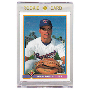 Ivan Rodriguez Rangers Signed Autographed 1991 Score Baseball Card