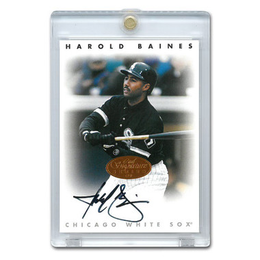 Harold Baines Autographed Card 1996 Leaf Signature Bronze