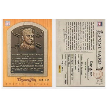 Cap Anson 2012 Panini Cooperstown Bronze History Baseball Card Ltd Ed of 599