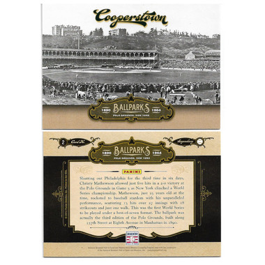 2012 Panini Cooperstown Ballparks 10 Card Baseball Insert Set