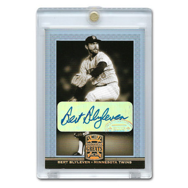Bert Blyleven Autographed Card 2005 Donruss Greats Gold Holofoil Signatures