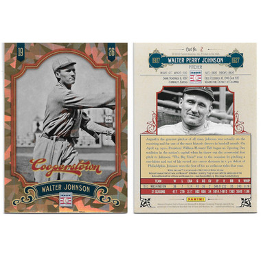 Walter Johnson 2012 Panini Cooperstown Crystal Collection # 2 Baseball Card Ltd Ed of 299