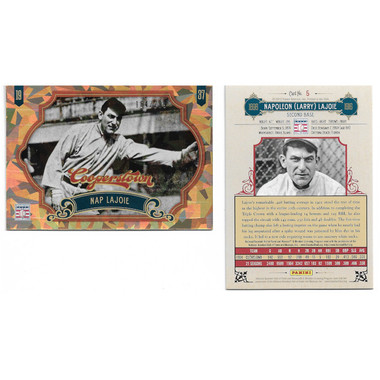 Nap Lojoie 2012 Panini Cooperstown Crystal Collection # 5 Baseball Card Ltd Ed of 299