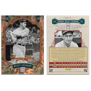 Mickey Cochrane 2012 Panini Cooperstown Crystal Collection # 41 Baseball Card Ltd Ed of 299